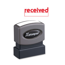 Received Ink Stamp, 1/2"x1-5/8", Red Ink