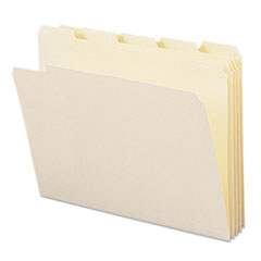Top Tab File Folder, Letter, 1/5 Ast Tab Cut, Manila