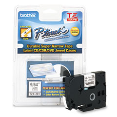 Narrow Tape, Non-laminated, 1/8", Black/White