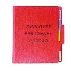 Vert Personnel Folder, 2" Exp, 1/3 Cut Top, Ltr, 20pt, RD
