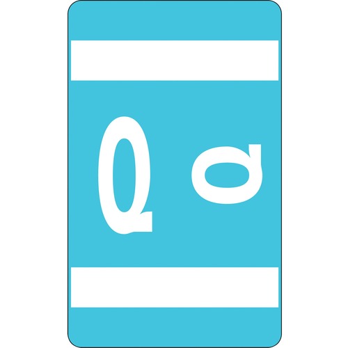 Color Coded Label, "Q", 100/PK, Light Blue