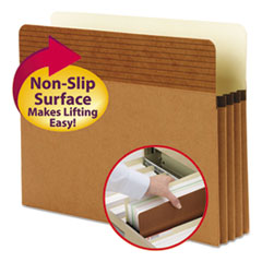 Easy Grip Pockets, Letter, 3-1/2" Exp., 25/BX, RedRope